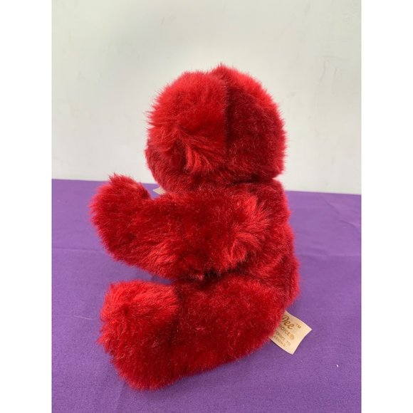 Dan Dee Red Valentines Bear Ribbon with Red Hearts 7 Inch Height Sitting - Picture 5 of 10
